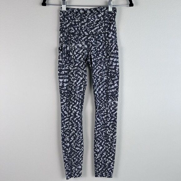 Lululemon Fast Free Tight II 25" *Nulux Pace Lace‎ Graphite Gray Leggings Size 2 - Picture 1 of 9
